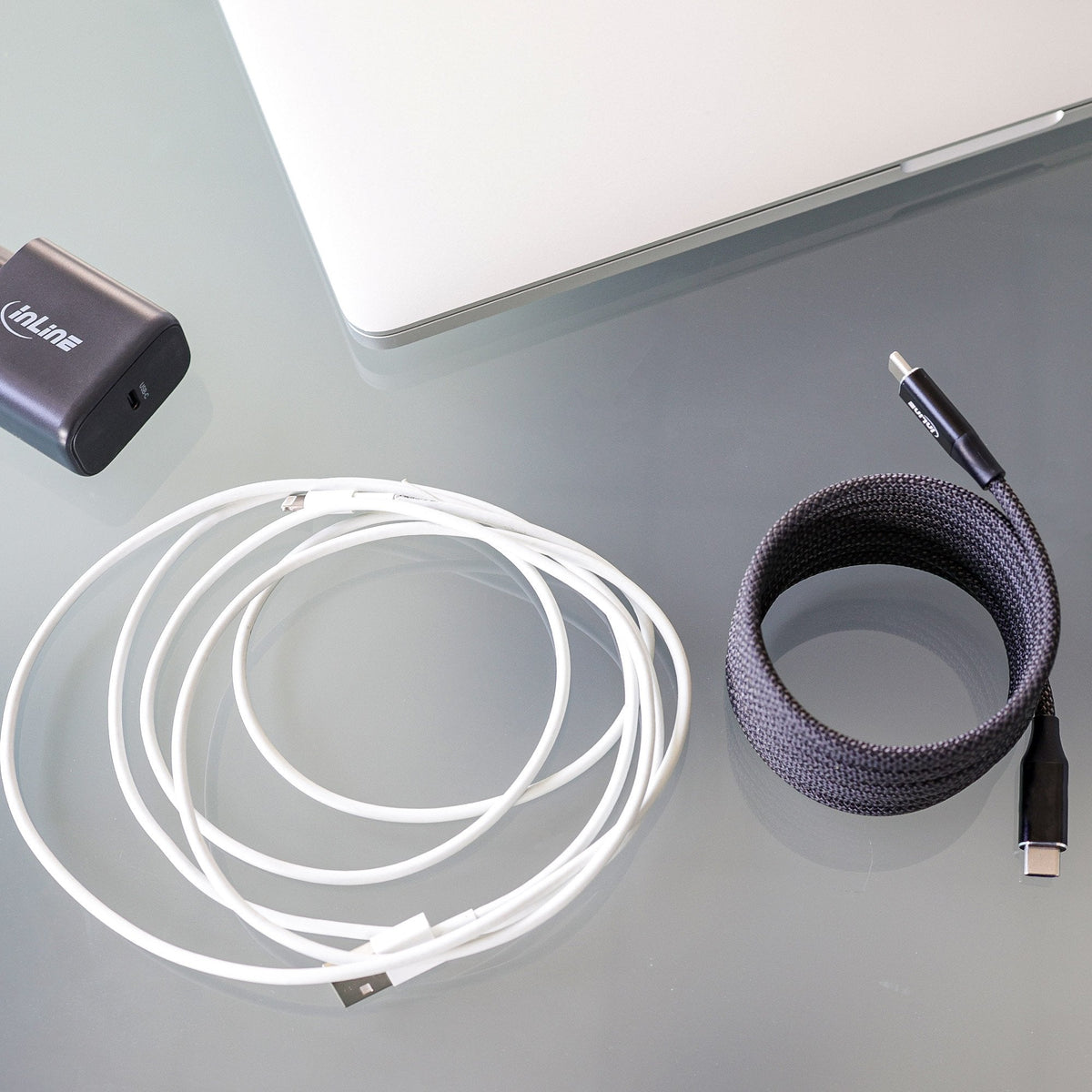 Inline® Magnetic Usb-C Cable, Usb-C Male/Male, 100w, Black, 1.5m