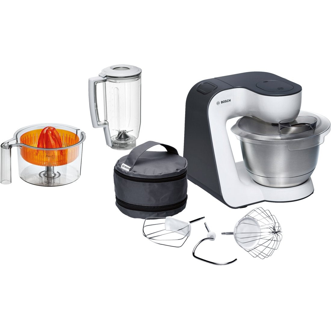 Bosch Mum5 Start Line Universal Robot De Cocina 800 W 3,9 L Naranja, Plata, Transparente, Blanco