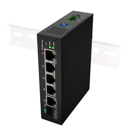 EAN 5901969447354 - Lanberg ILFE-4P-1GE-1S-90 switch No administrado Fast Ethernet (10/100) Energía sobre Ethernet (PoE) 1U N imagen 1