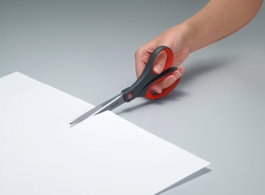 Scotch Tijeras De Precision 20cm - Acero Inoxidable - Corte Preciso - Mango Ergonomico - Negro/Rojo