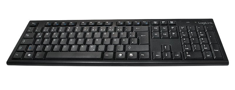 Teclado Aleman Logilink Id0104 Rf Inalámbrico Qwertz Negro