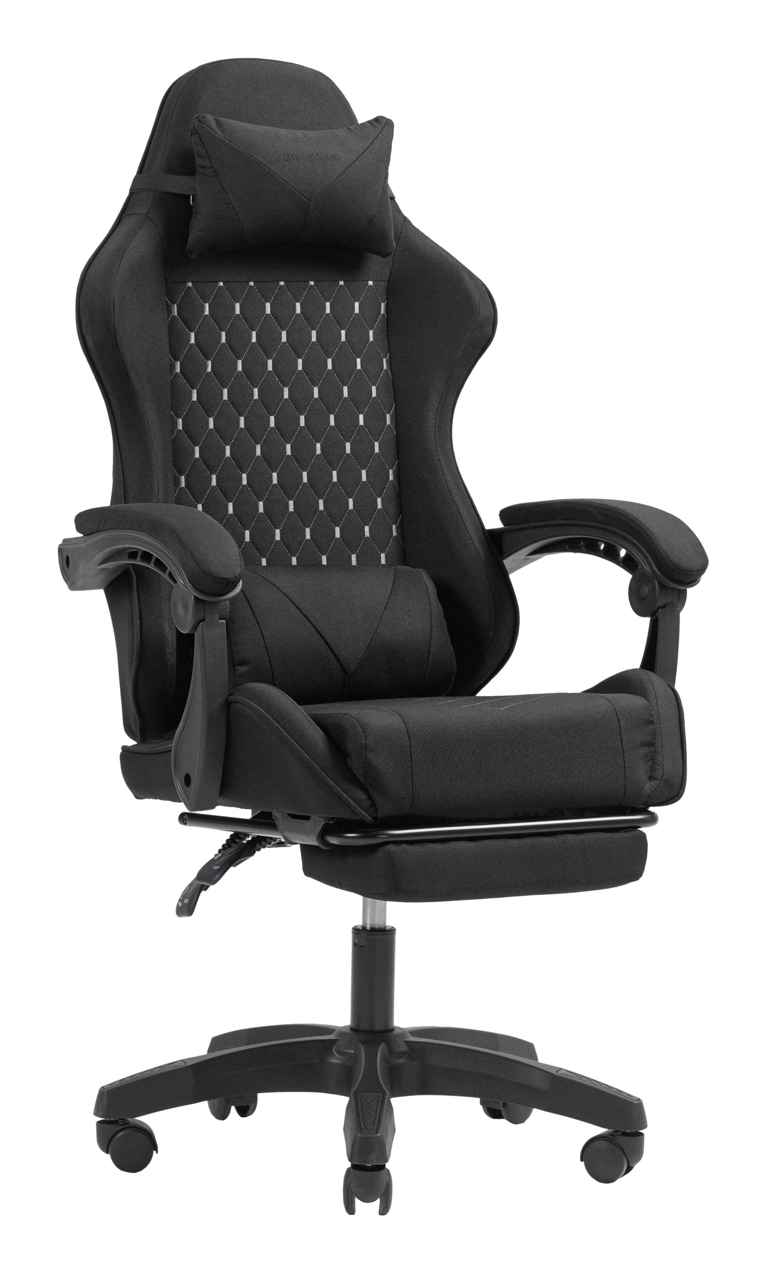 Silla Gaming  Mgc-X Pro Reposapies Negro Mars Gaming 120kg Max/ Resposabrazos Ajustable/ Inclinacion 90-135º/ 5 Ruedas