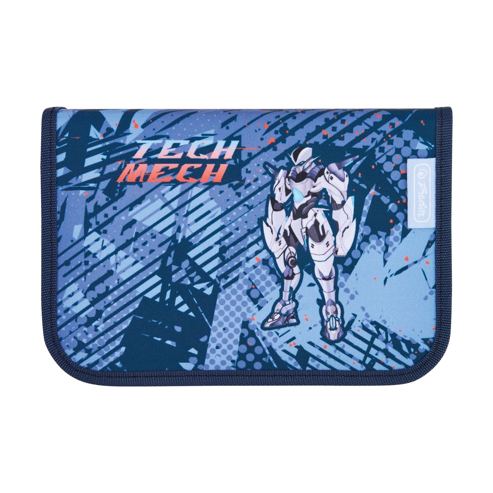 EAN 4008110396767 - Herlitz UltraLight Plus TechMech juego de mochila escolar Niño Poliéster Azul, Naranja imagen 14