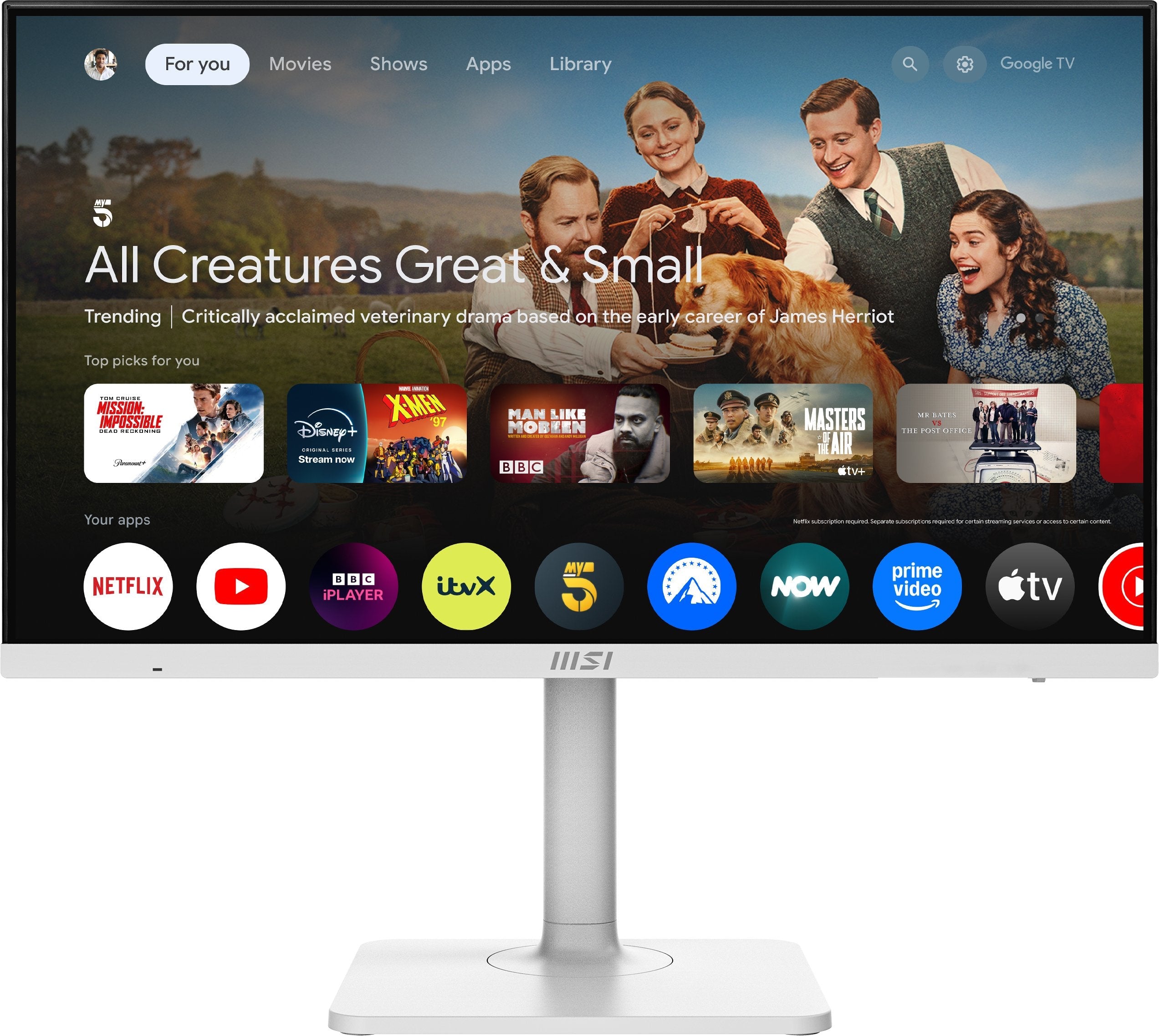 Monitor Msi  27" Modern Md272upswde 3840 X 2160 Pixeles 4k Ultra Hd Blanco