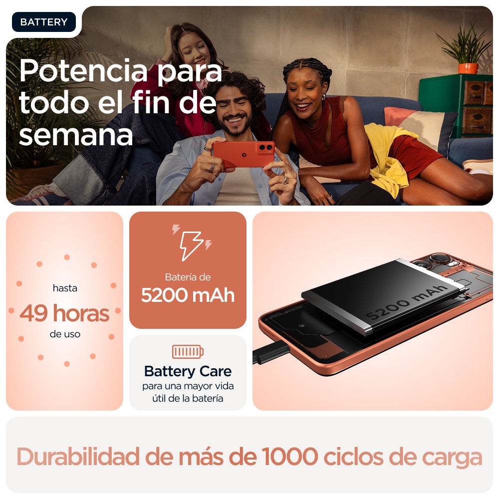 Motorola Moto G06 256gb, Teléfono Móvil Arabesque, Android, 4gb Pb980000se