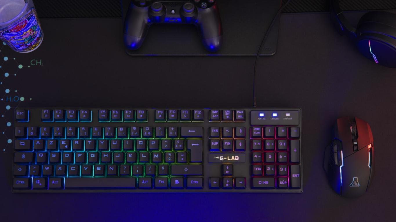 EAN 3760162067361 - The G-Lab KEYZ CAESIUM teclado Juego USB Español Negro imagen 1