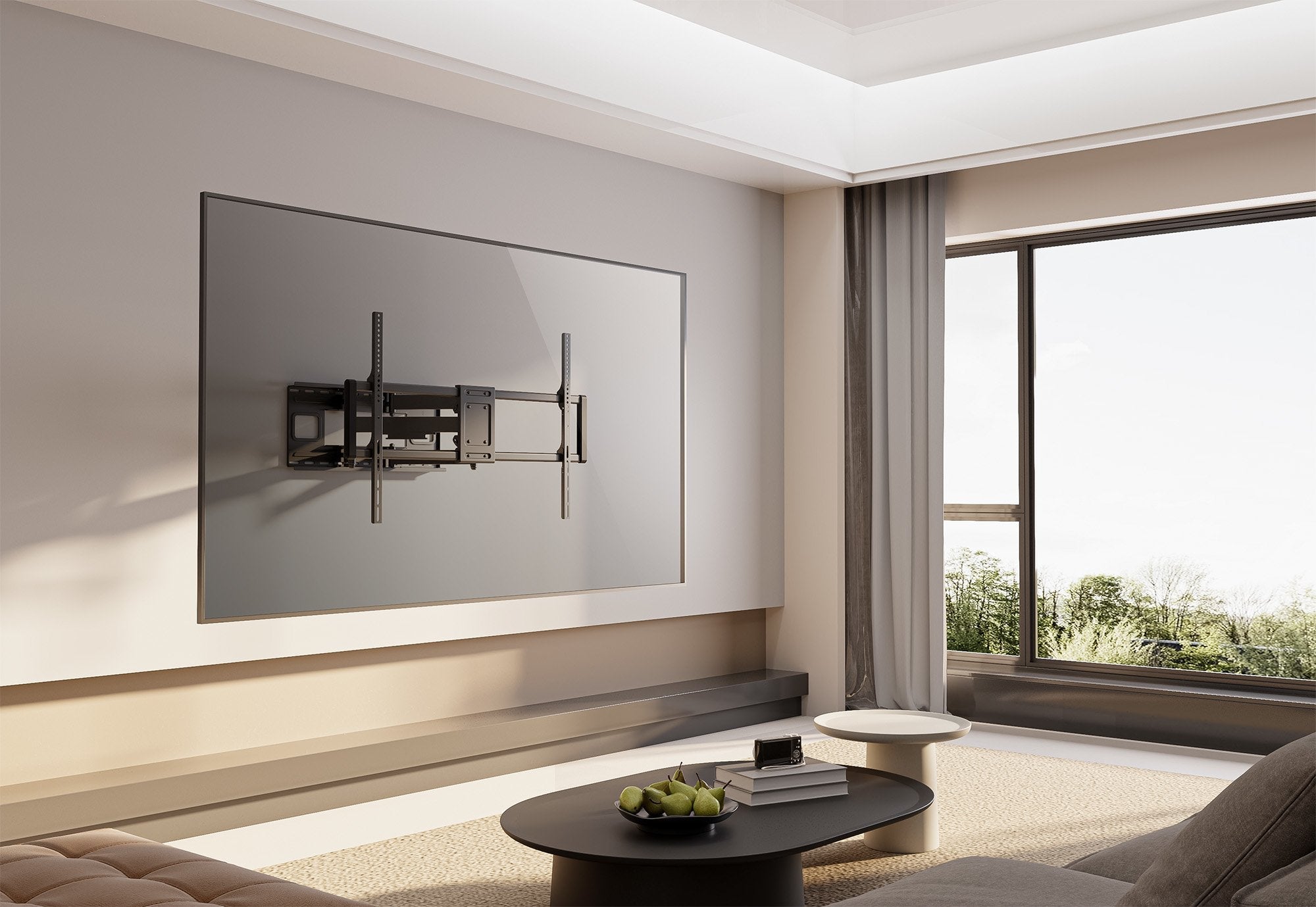 Manhattan Soporte De Pared Para 60" A 120" De Hasta 120 Kg (264 Lbs.), Giro De +/-60°, Inclinación De +5 A -15°