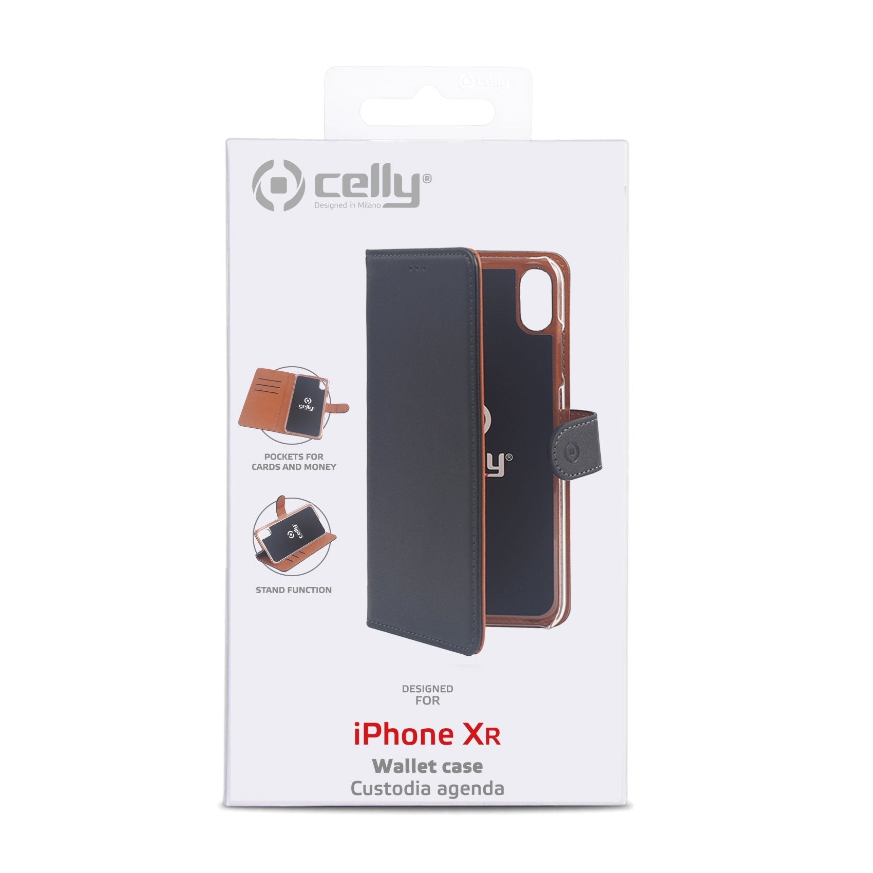 Case Celly Iphone Xr Wallet Case Black Wally998