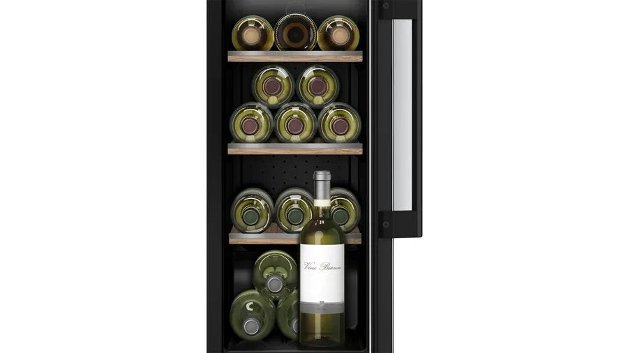 Serie Bosch Hogar Kuw20vhf0  6, Refrigerador Para Vinos Negro Kuw20vhf0
