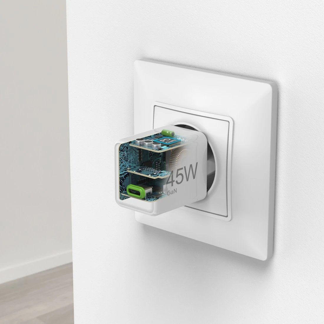 Hama Cargador Red Eléctrica Blanco Usb-C 45w Carga Rápida