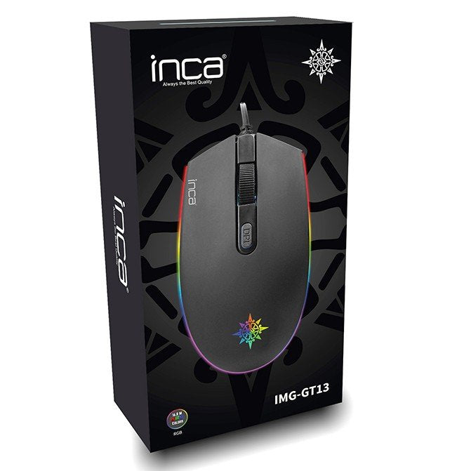 Inca Gaming Raton Img-Gt13 1200 Dpi, Rgb, 4 Botones, Usb