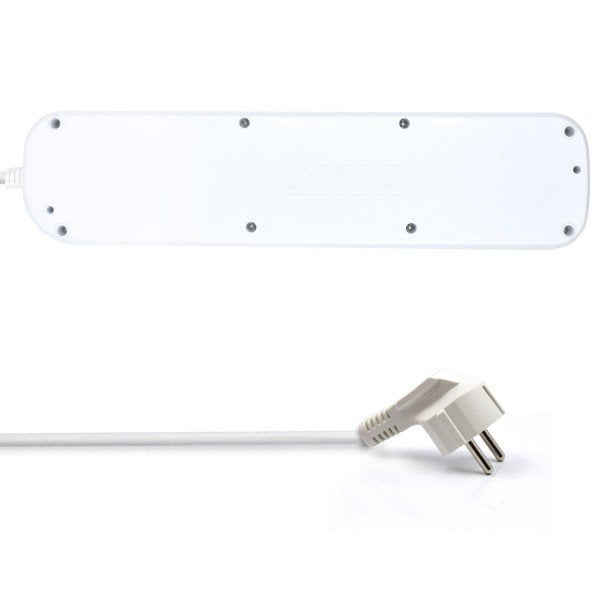 Ewent Regleta 6 Tomas Schuko Con Interruptor Individual 5m Ewent Ew3932-5m, 6 Salidas Ac, Tipo F, 3500 W, 3 M, Blanco, 9 G