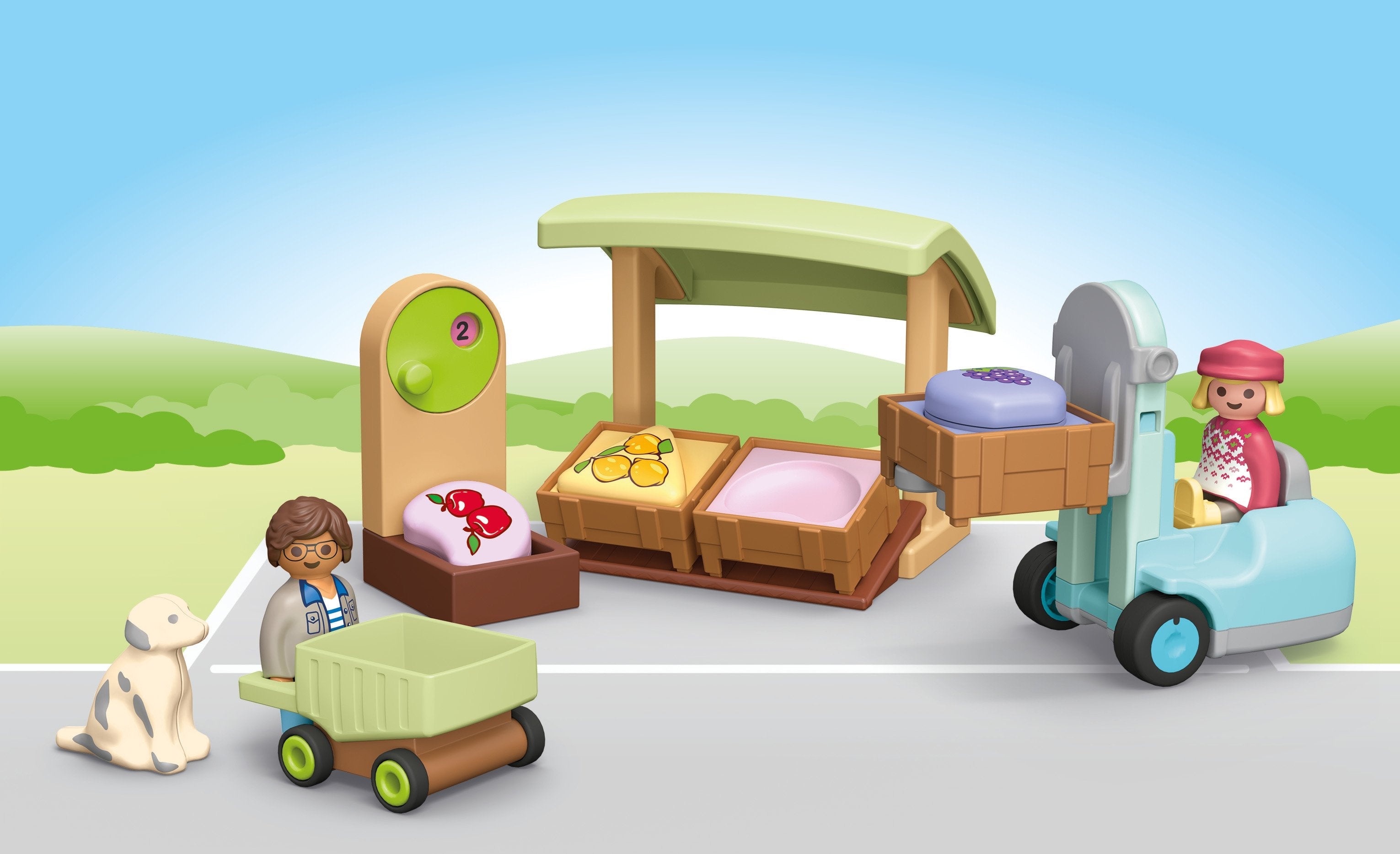 Playmobil Junior Puesto Ecológico Y Carretilla Elevadora