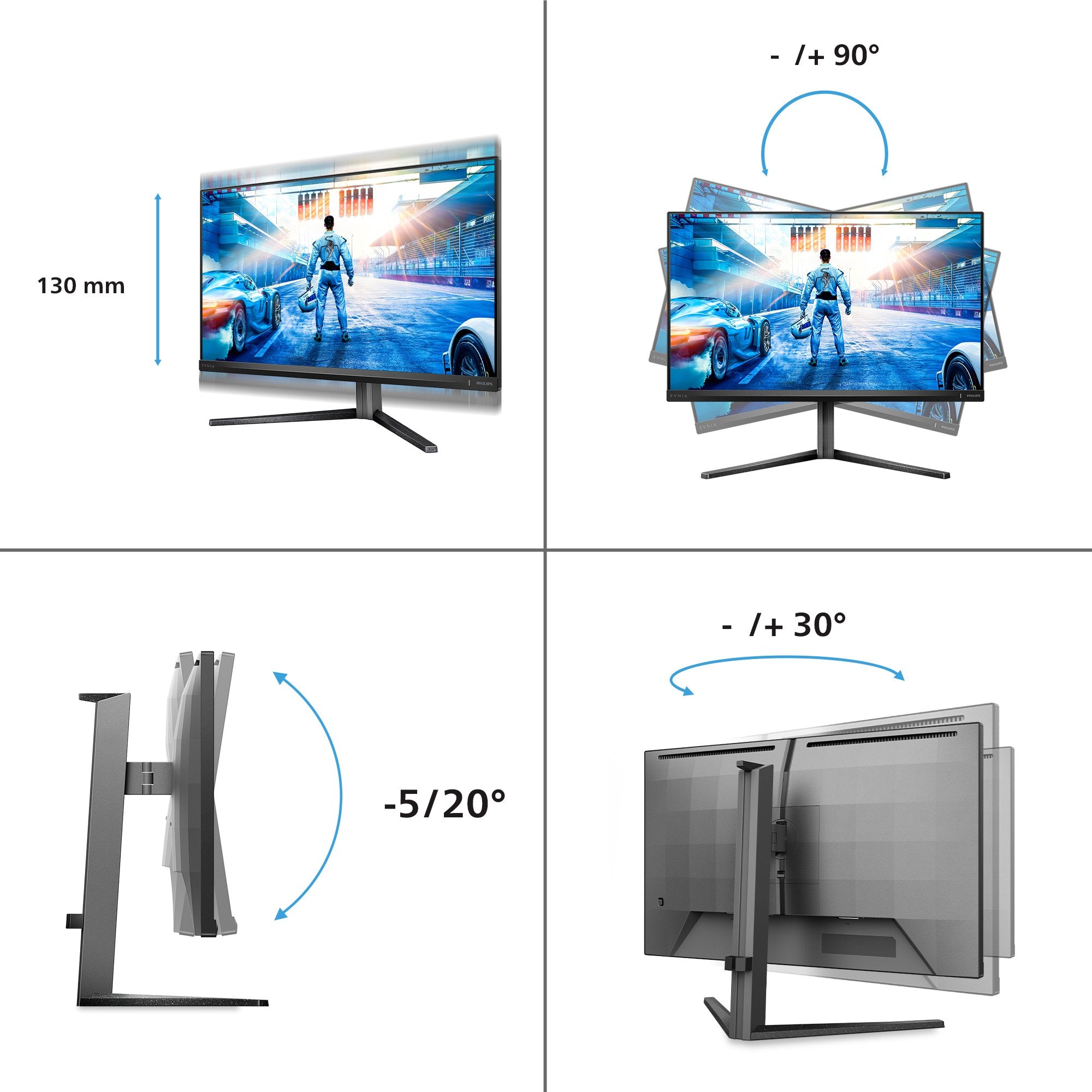 EAN 8712581809645 - Philips Evnia 5000 27M2N5500/00 pantalla para PC 68,6 cm (27") 2560 x 1440 Pixeles Quad HD LCD Gris imagen 3