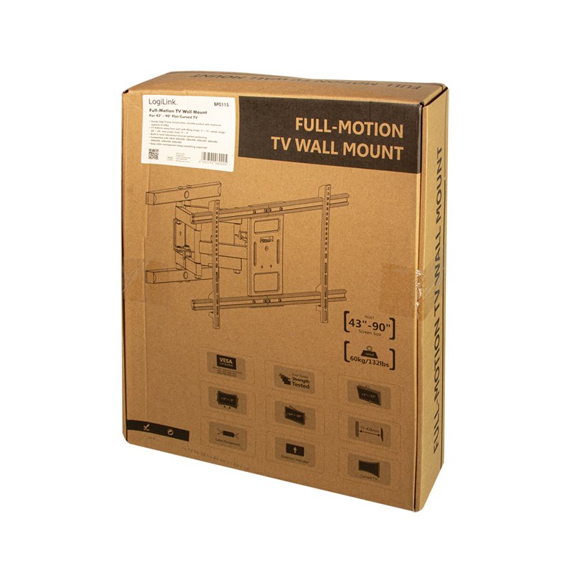EAN 4052792060225 - LogiLink BP0115 soporte para TV 2,29 m (90") Negro imagen 4