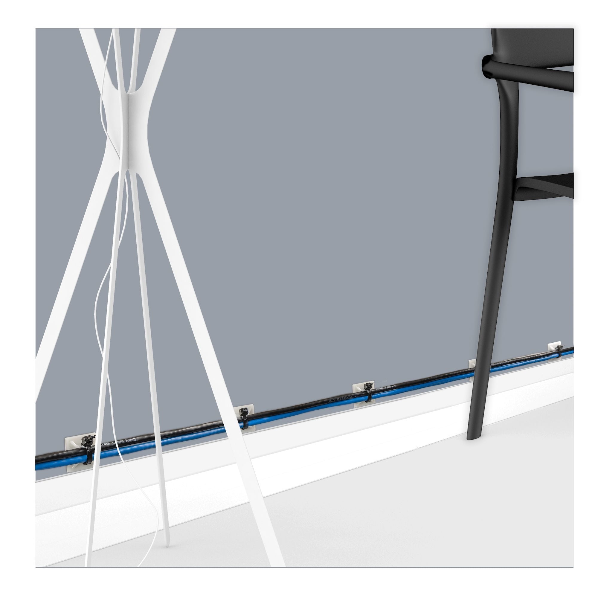 100 Pack Of Self-Adhesive Cable Tie Mounts Large