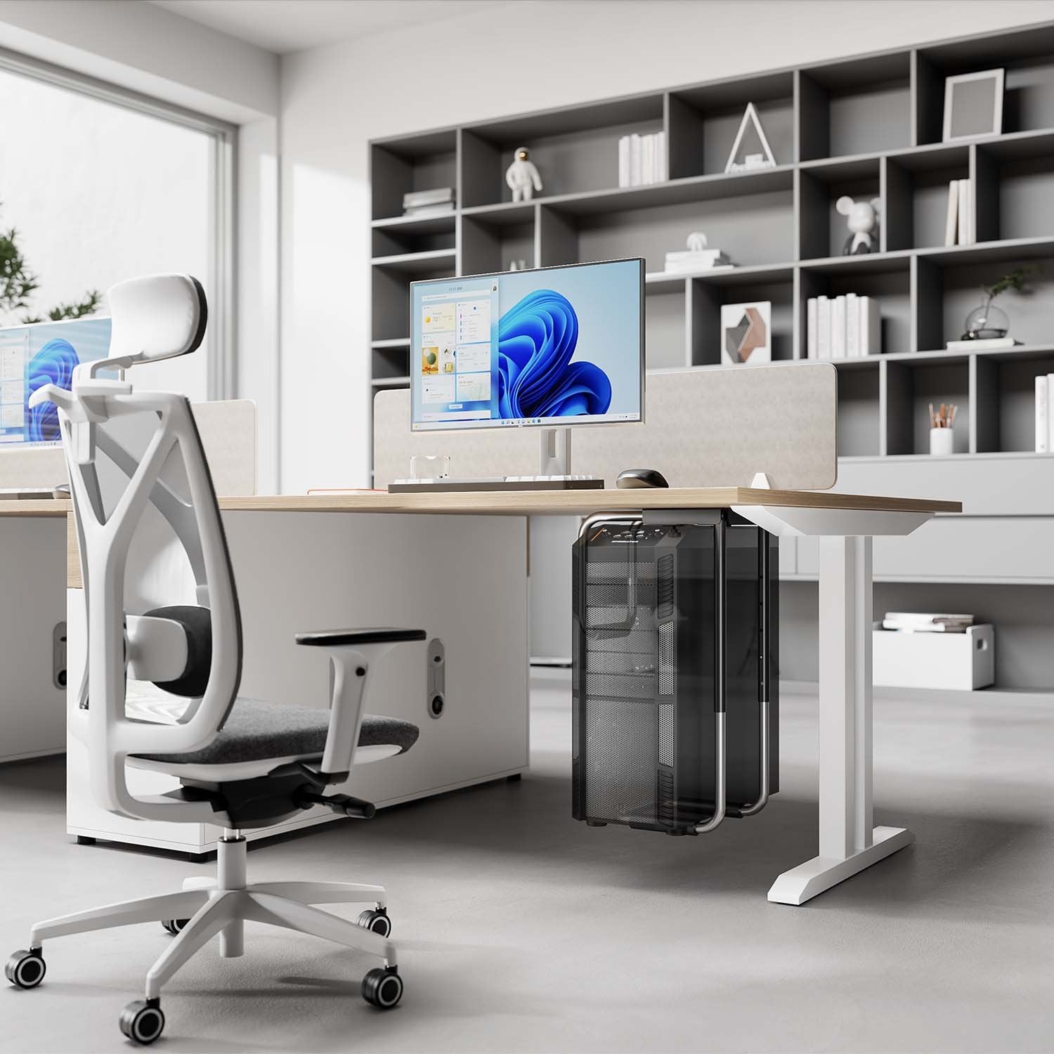 Aisens Soporte Altura Personalizable Para Cpu Por Debajo De Escritorio