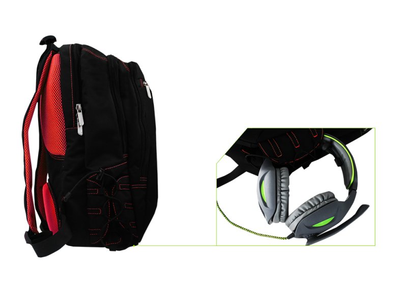EAN 8435099516644 - KeepOut BK7R mochila Negro, Rojo Nylon imagen 4