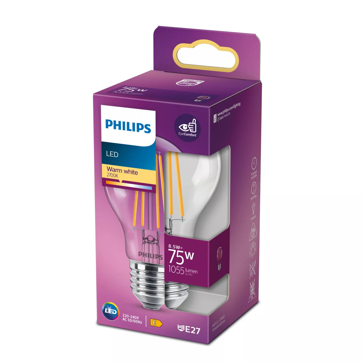 EAN 8718699762995 - Philips 8718699762995 lámpara LED Blanco cálido 2700 K 8,5 W E imagen 2