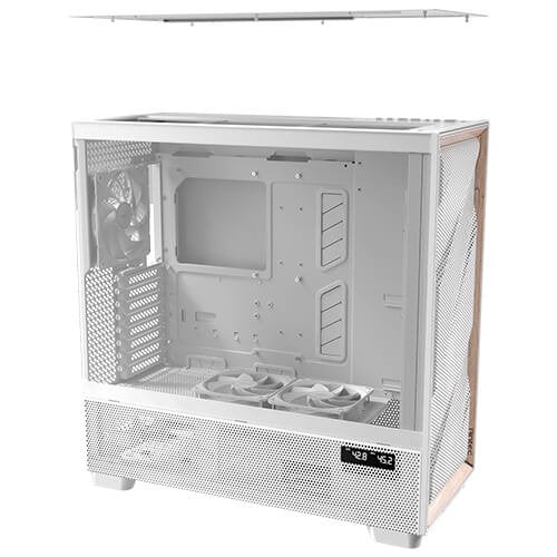 Caja Pc Antec Flux Pro_euv Wood Atx 2xusb3.0 Sin Fuente Blanco