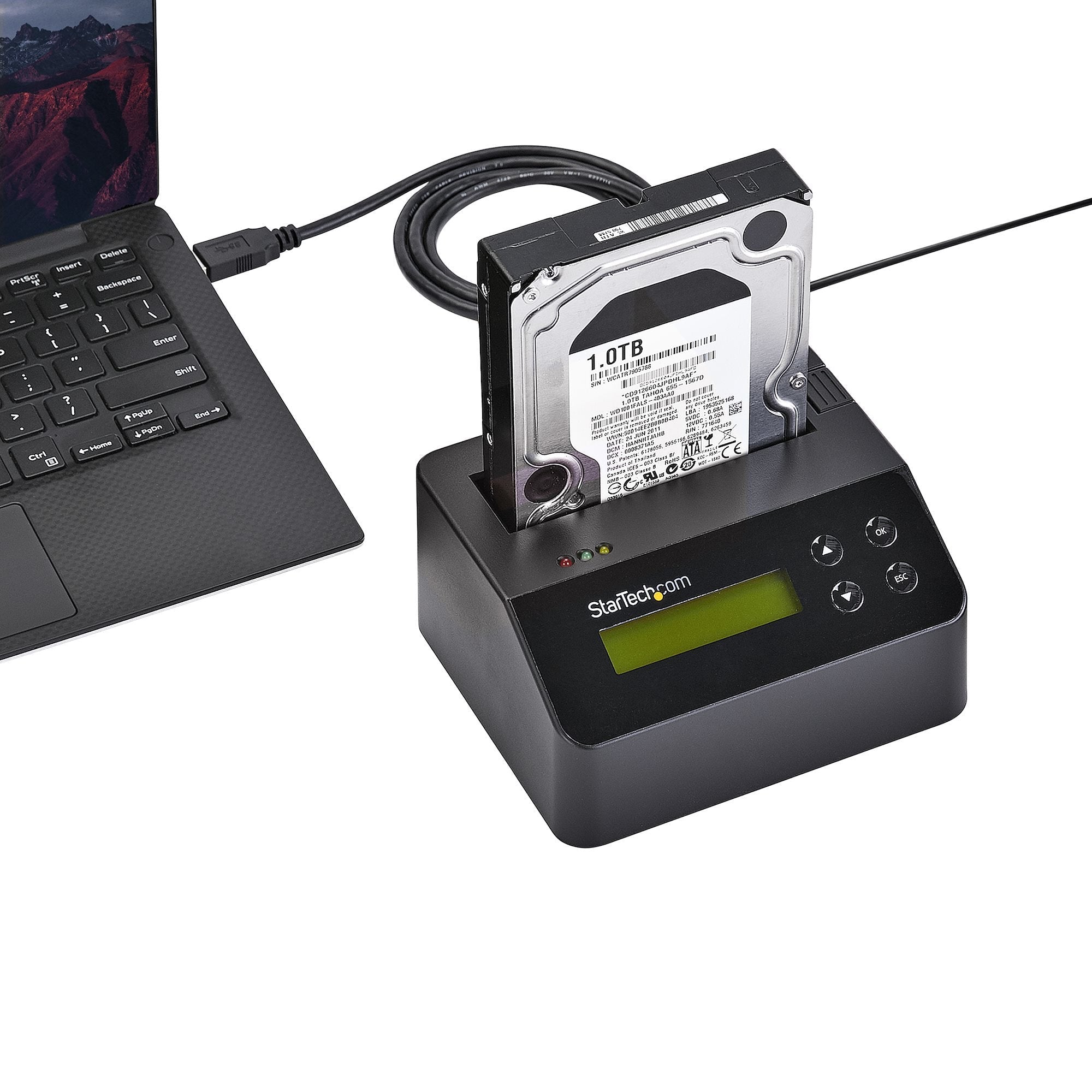 Startech.Com Base Dock Usb 3.0 Borrador Para Discos De 2,5" Y 3,5" Sata - Borrado Seguro Con Impresion De Recibo,2 Años