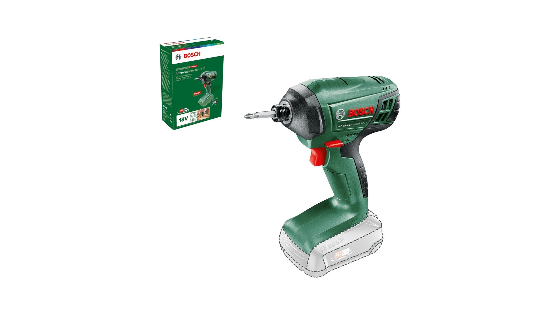 EAN 4059952575025 - Bosch AdvancedImpactDrive 18 2600 RPM Negro, Verde imagen 2
