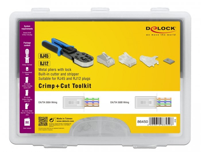 Delock Kit De Herramientas De Crimpado Y Corte Rj45