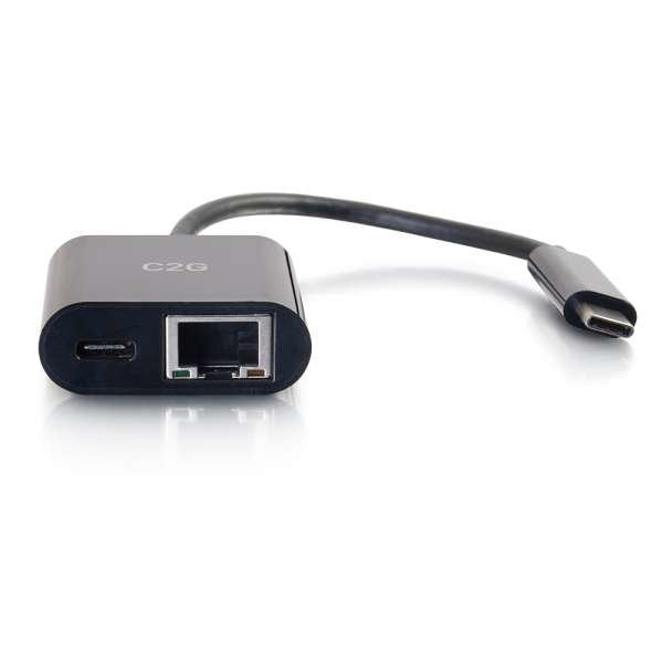 C2g Usb C To Ethernet Adapter With Power Delivery Black Adaptador De Red Usb-C Gigabit Ethernet X 1 Negro