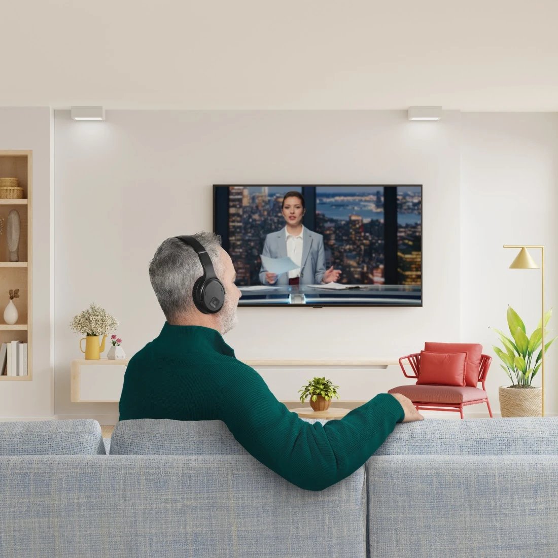 Sluchawki Nauszne Bezprzewodowe Tv Czarne