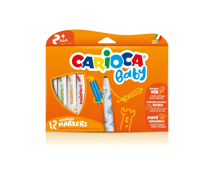 Carioca Marker 2+ Rotulador Extra-Grueso Multicolor 12 Pieza(S)