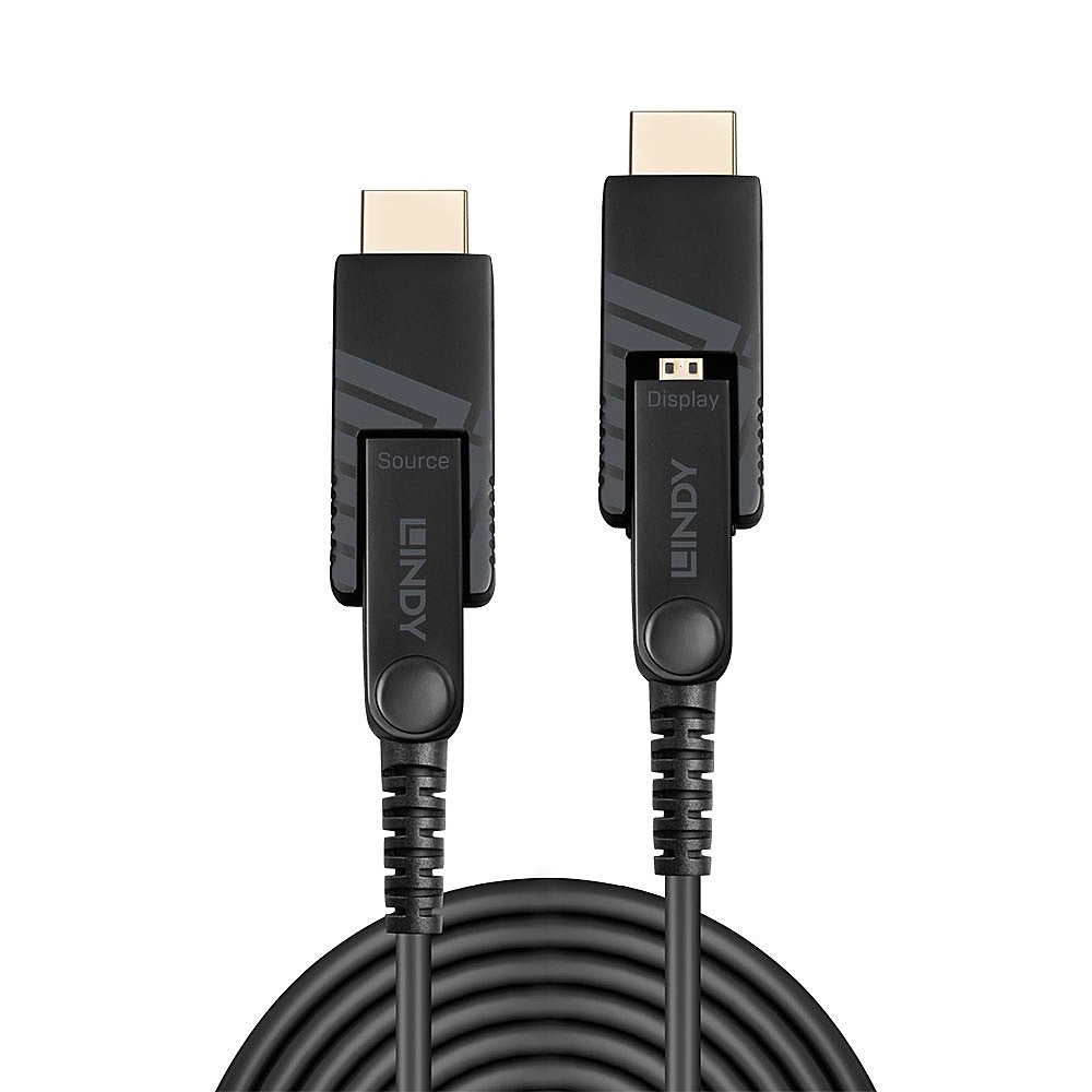 Cable Híbrido De Fibra Óptica Micro-Hdmi De Lindy 18g 10m