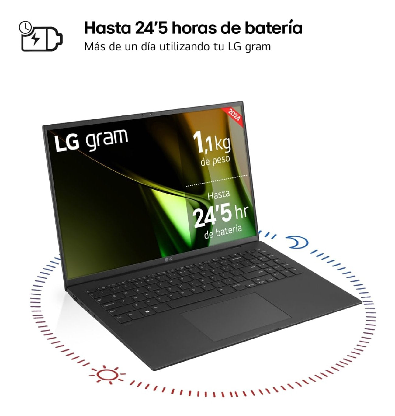 Portátil Lg Gram 16z90s-G.Ad7bb Intel Core Ultra 7-155h 32gb 2tb Ssd 16' Win11