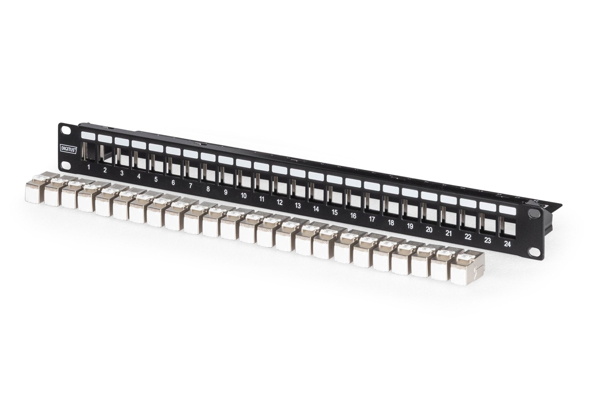Digitus Patchpanel 1he 24xcat6a Keymone Module Geschirmt Sc