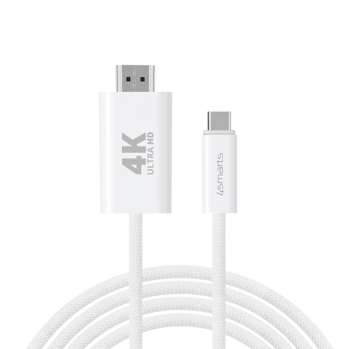 EAN 4252011907687 - 4smarts 540955 cable HDMI 2 m USB C HDMI tipo A (Estándar) Blanco imagen 1