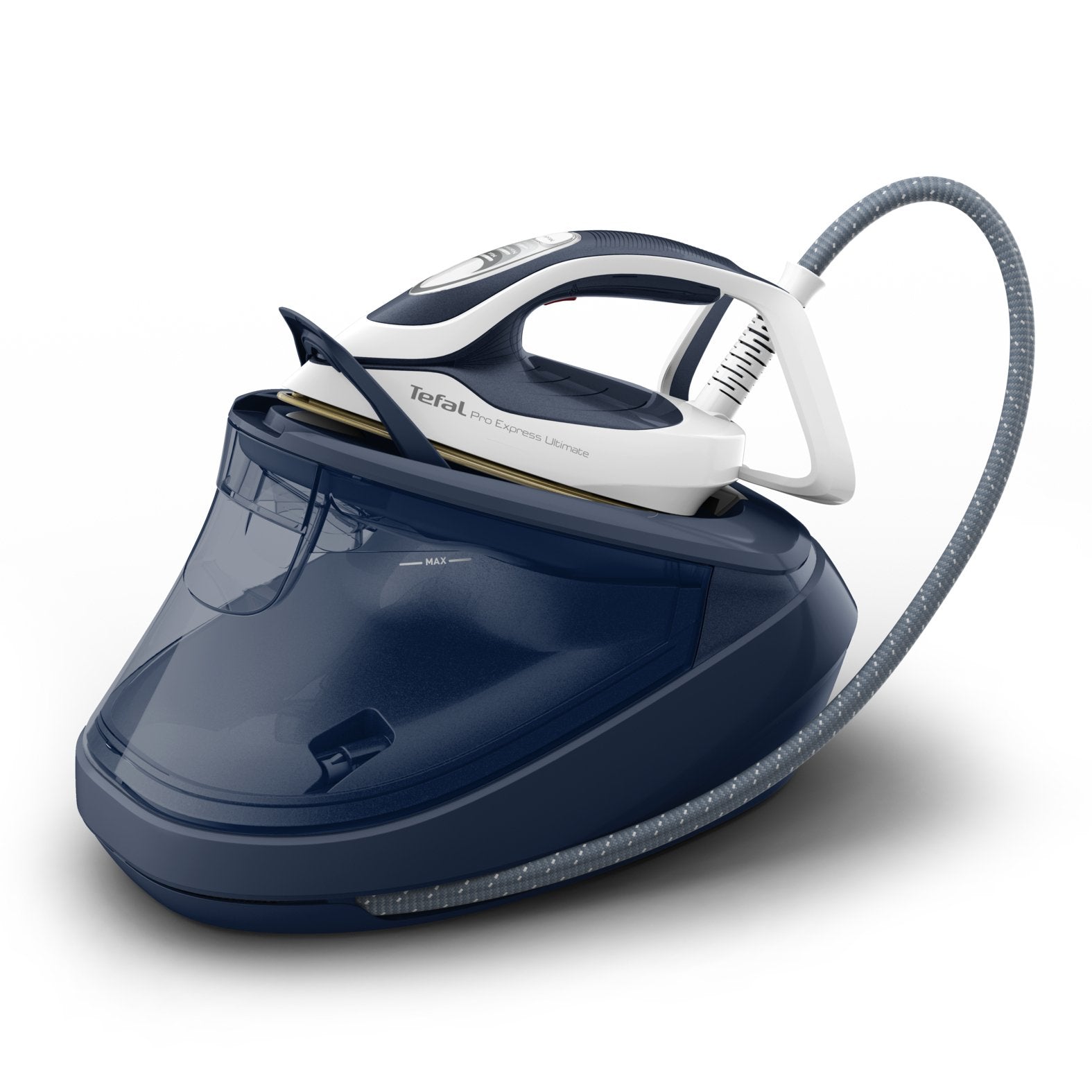 Tefal Pro Express Ultimate Ii Gv9720e0 Estación Plancha Al Vapor 1,2 L Durilium Airglide Autoclean Ultra Thin Soleplate Azul, Blanco