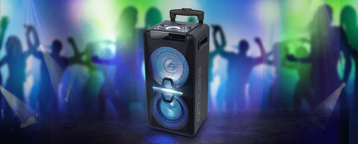 Muse Altavoz Bluetooth M-1920 Dj Muse M-1920dj, Inalámbrico Y Alámbrico, Bluetooth/Usb/Rca/3.5mm, 300 W, Negro