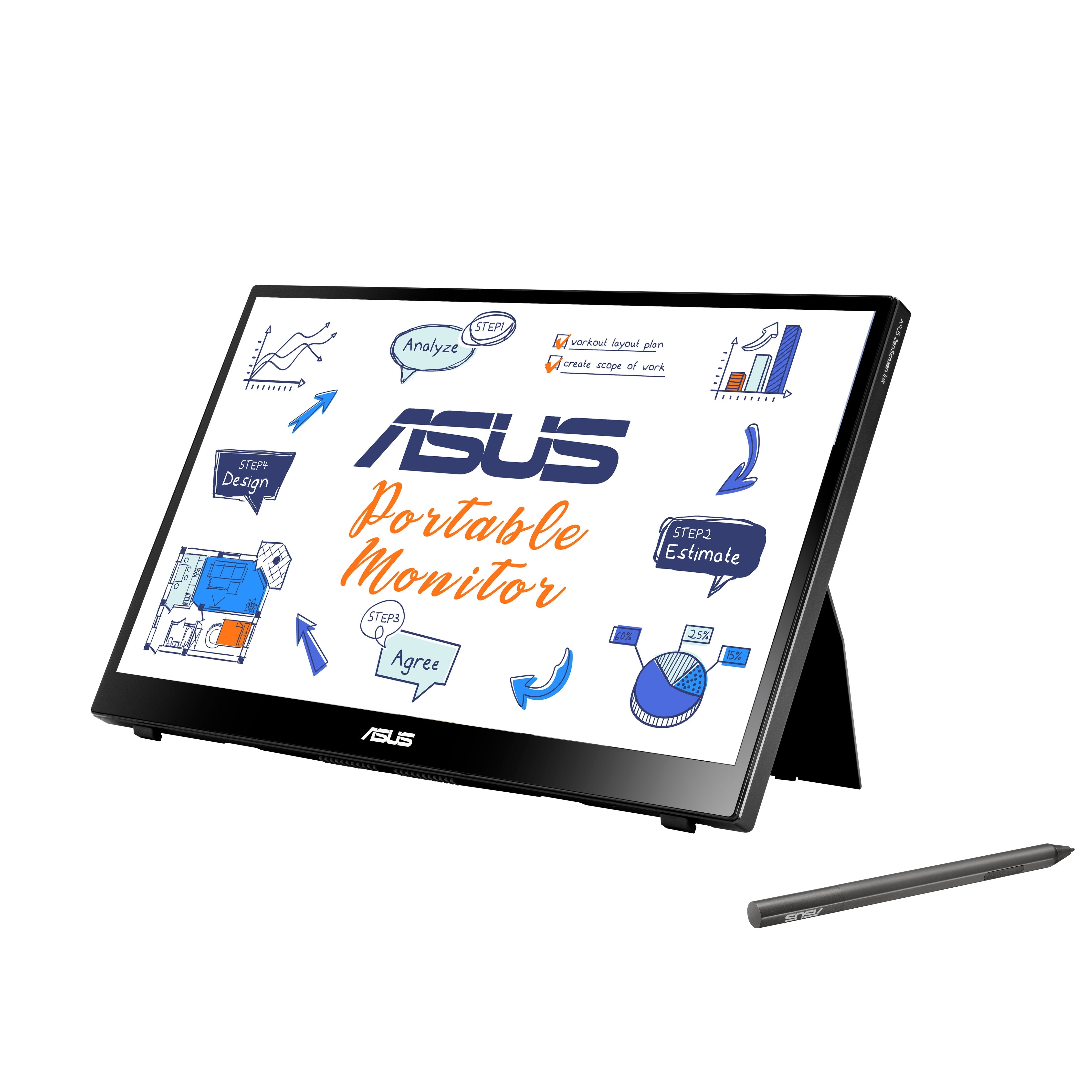 Monitor Asus 14" Zenscreen Multi-Touch Mb14ahd 90lm063v-B01170