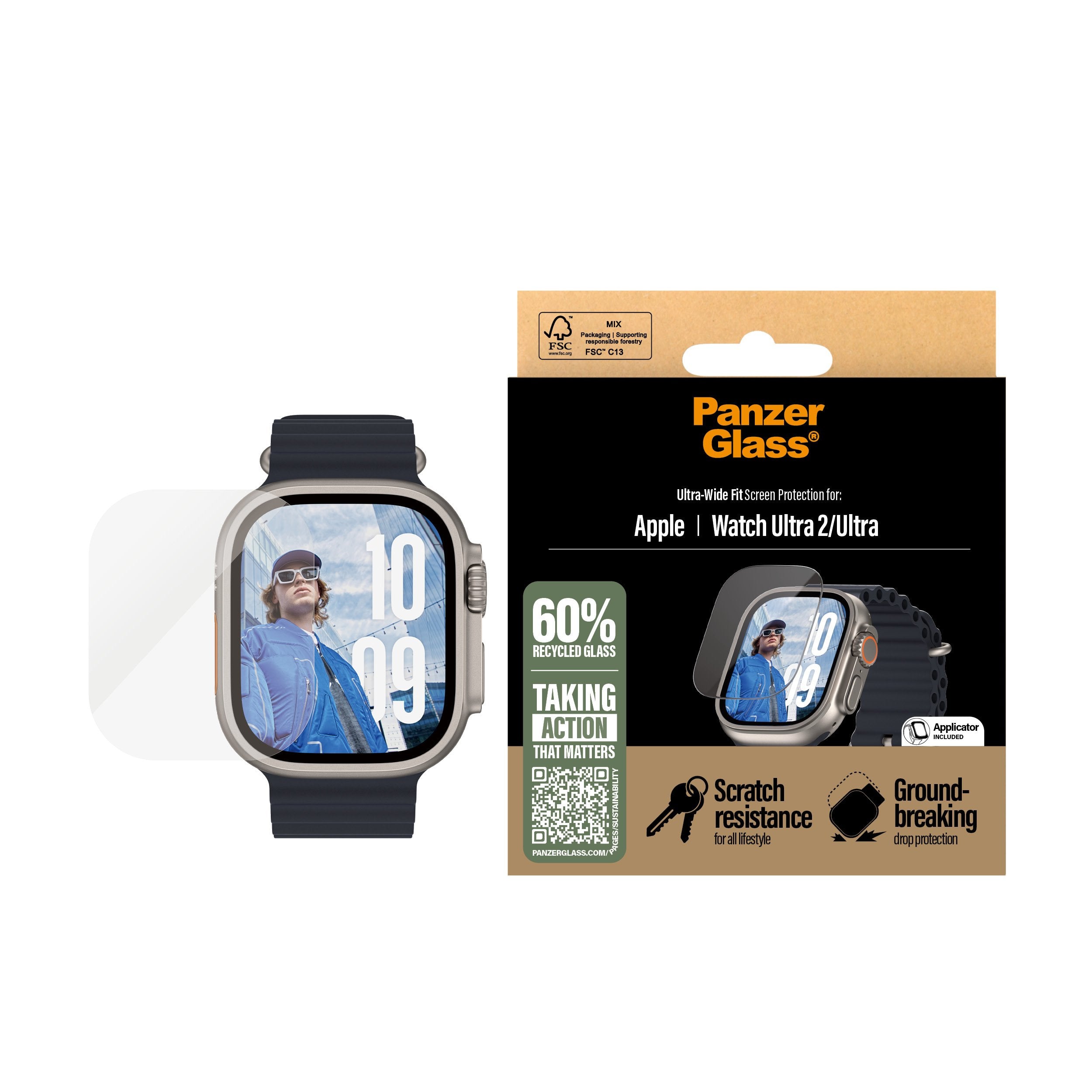 EAN 5715685003615 - PanzerGlass ® Screen Protector Apple Watch Ultra 3 | Ultra 2 | Ultra | 49mm Protector de pantalla 1 pieza imagen 2