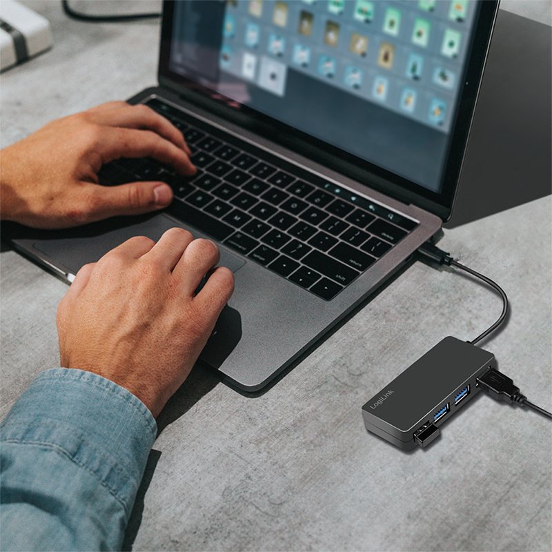 EAN 4052792067866 - LogiLink UA0396 hub de interfaz USB 3.2 Gen 1 (3.1 Gen 1) Type-A 5000 Mbit/s Negro imagen 4