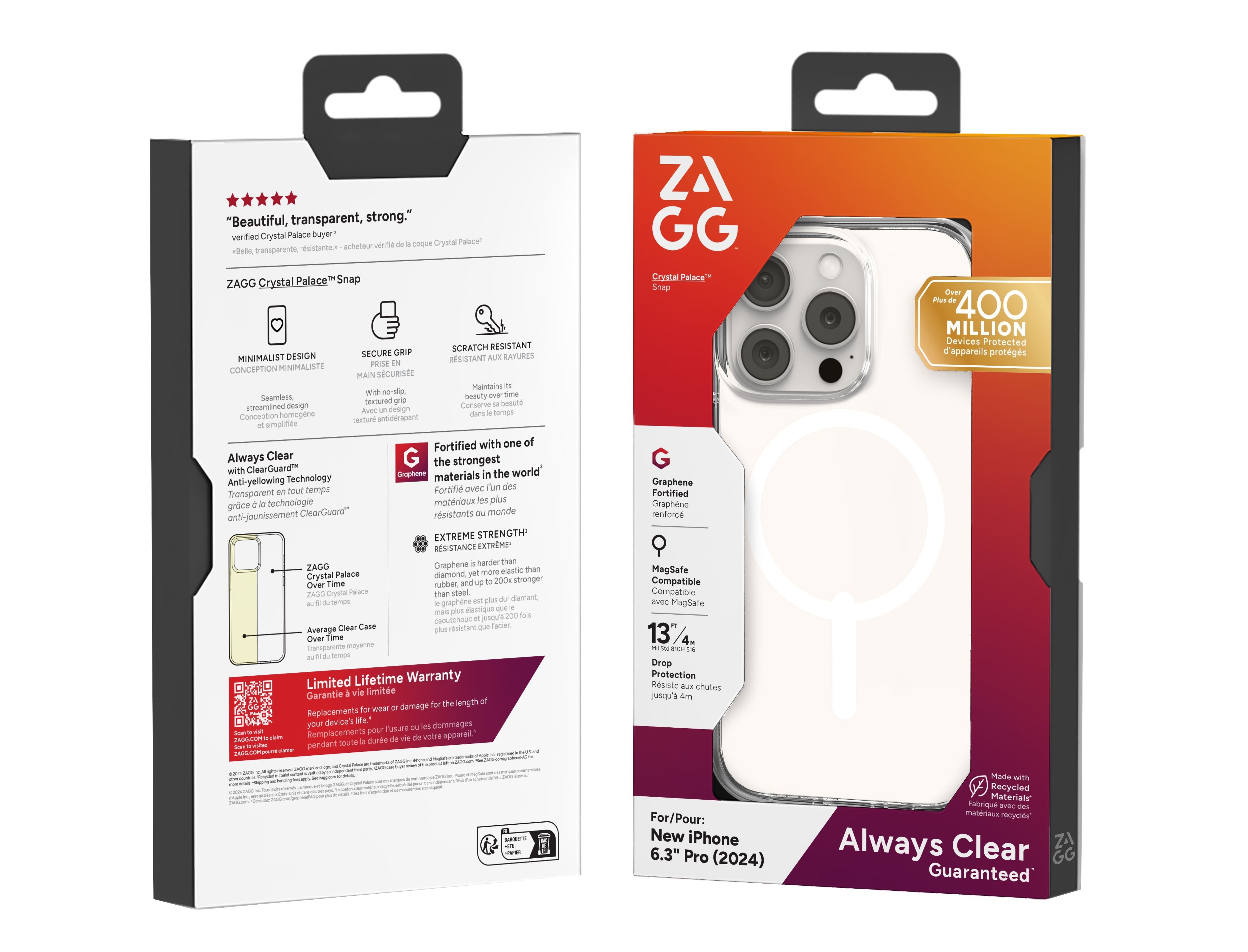 Zagg Case Para Apple Iphone 16 Pro Crymal Palace Snap Clear