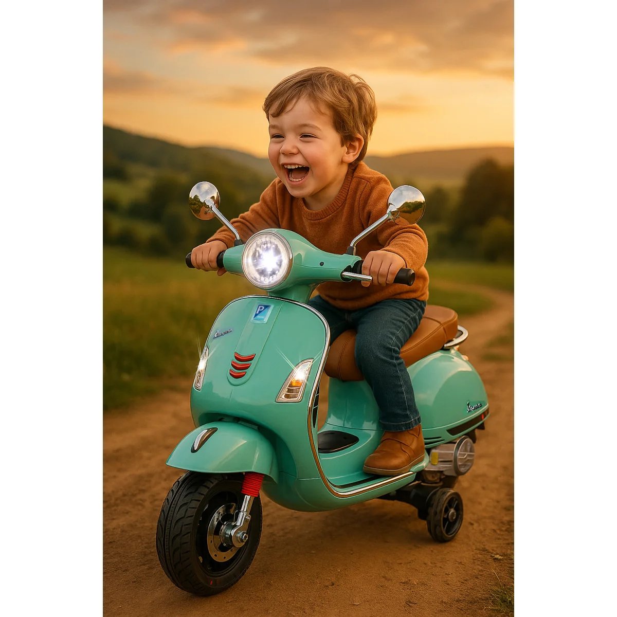 Jamara Ride-On Vespa Gts 125 Mintverde Li-Power 12.6