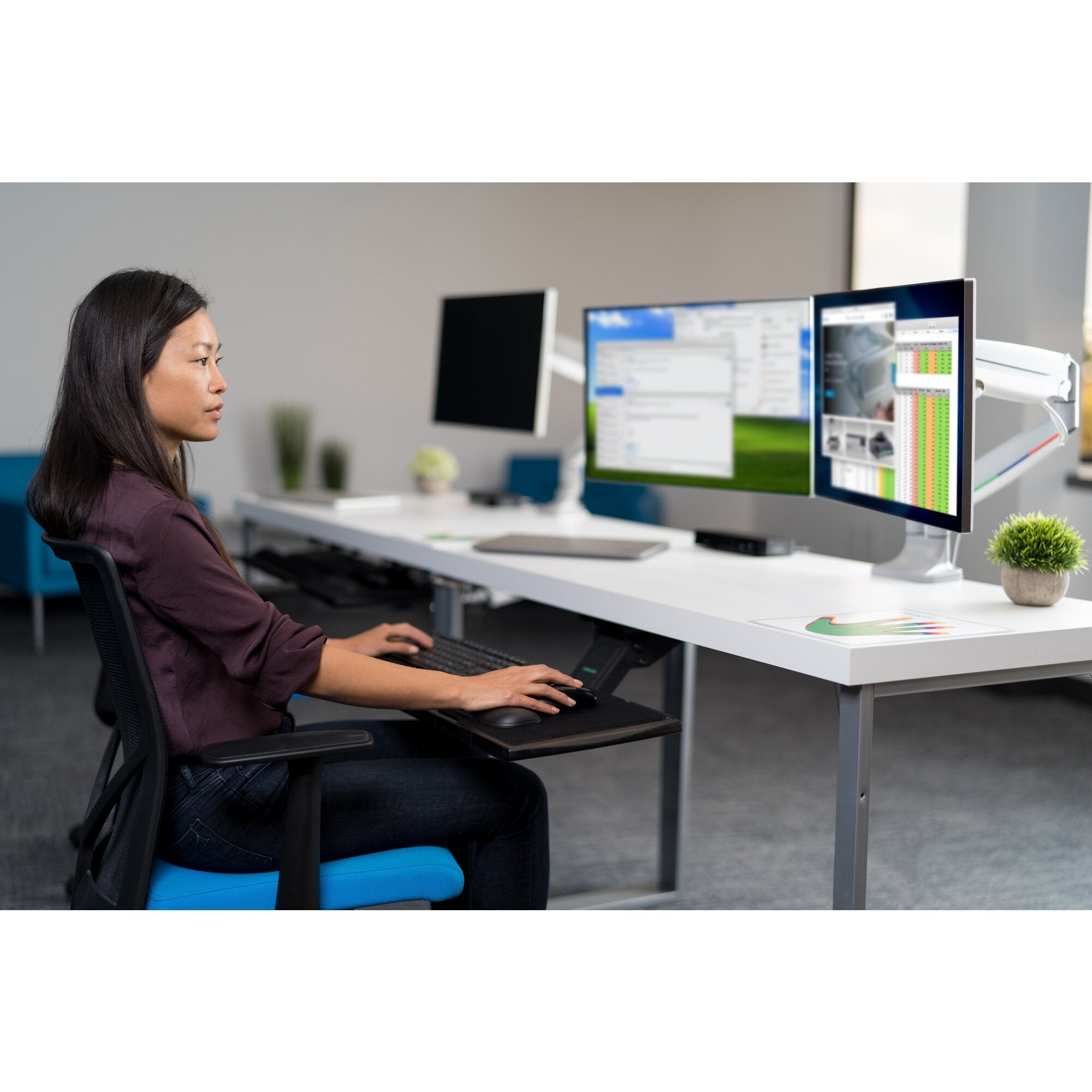 EAN 5028252597135 - Kensington K55471EU soporte para monitor 81,3 cm (32") Escritorio Gris imagen 14