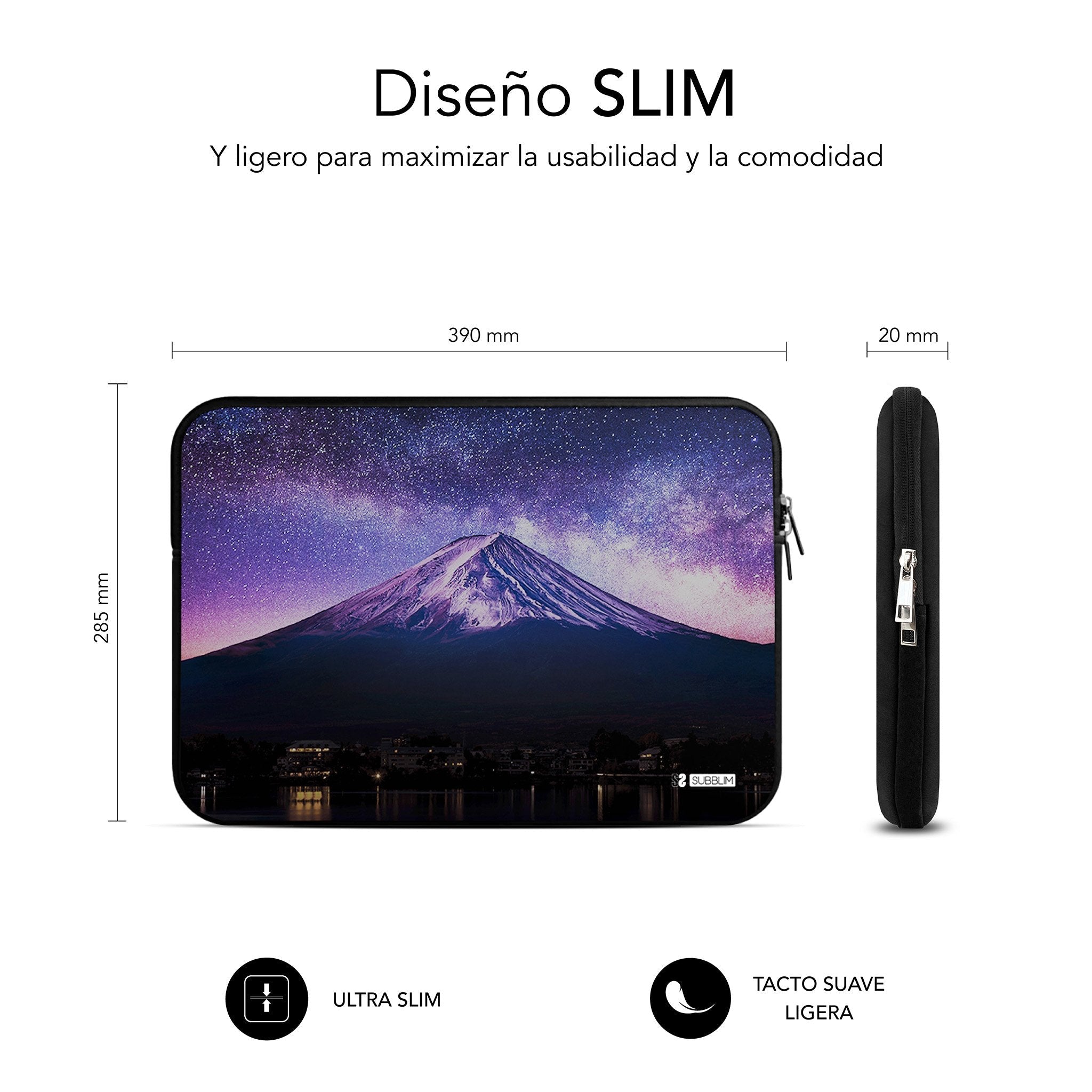 Funda Subblim Trendy Sleeve Neo Mountain Para Portátiles Hasta 15.6'