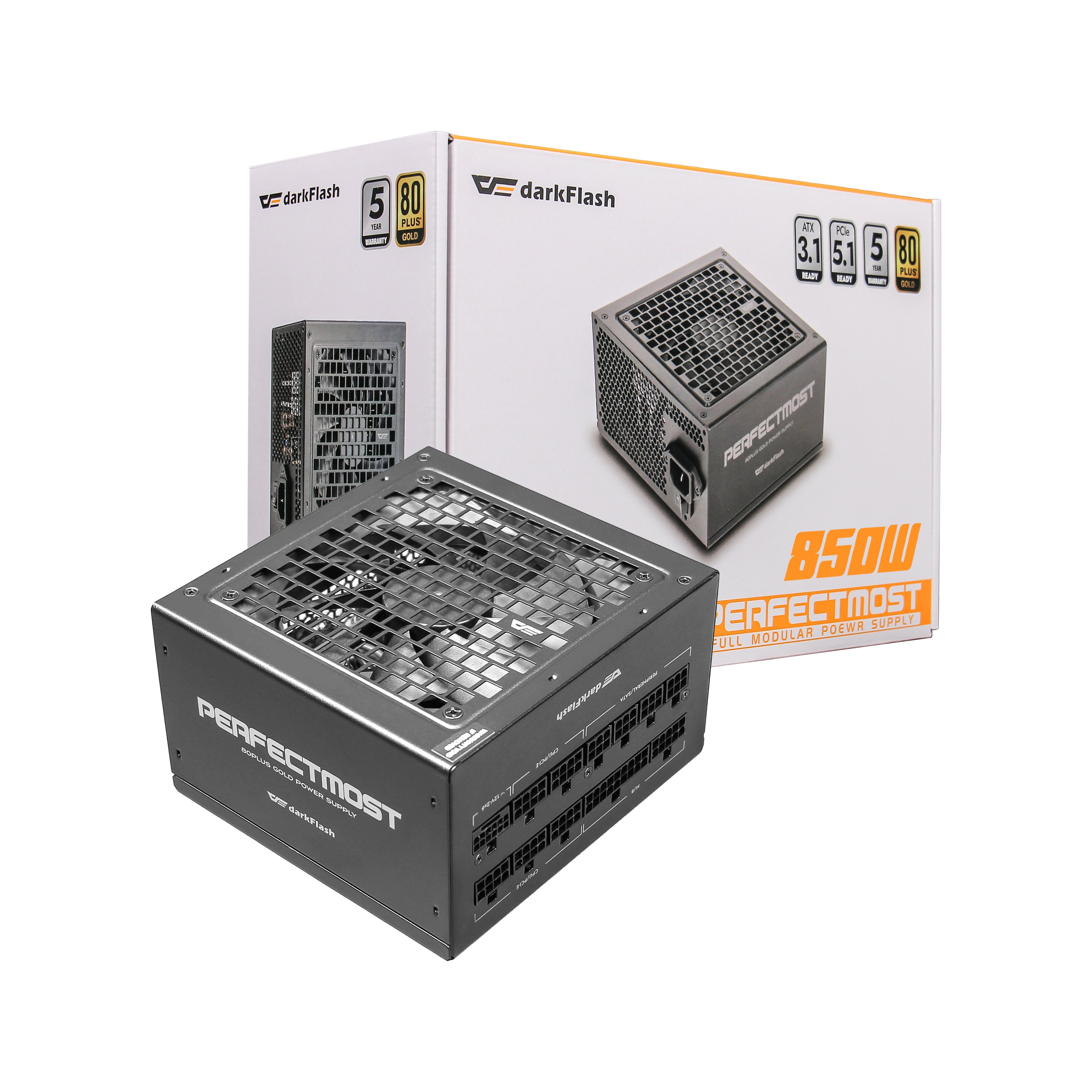 EAN 8809832893444 - darkFlash DP-PMT850GFMS-BFF-KR1 unidad de fuente de alimentación 850 W ATX imagen 1