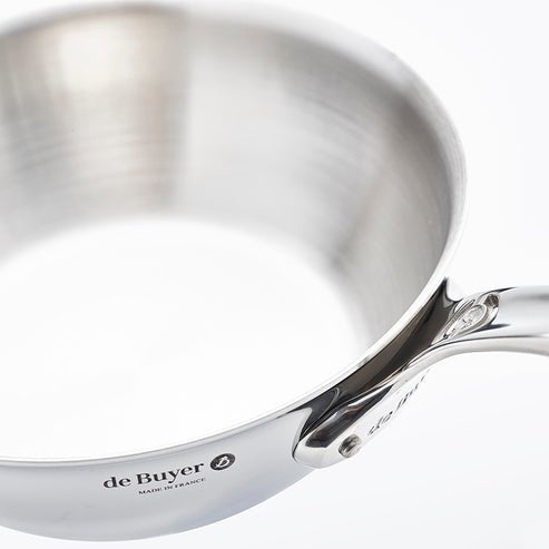 De Buyer Affinity Sauté Pan Stainless Steel Curved  24 Cm
