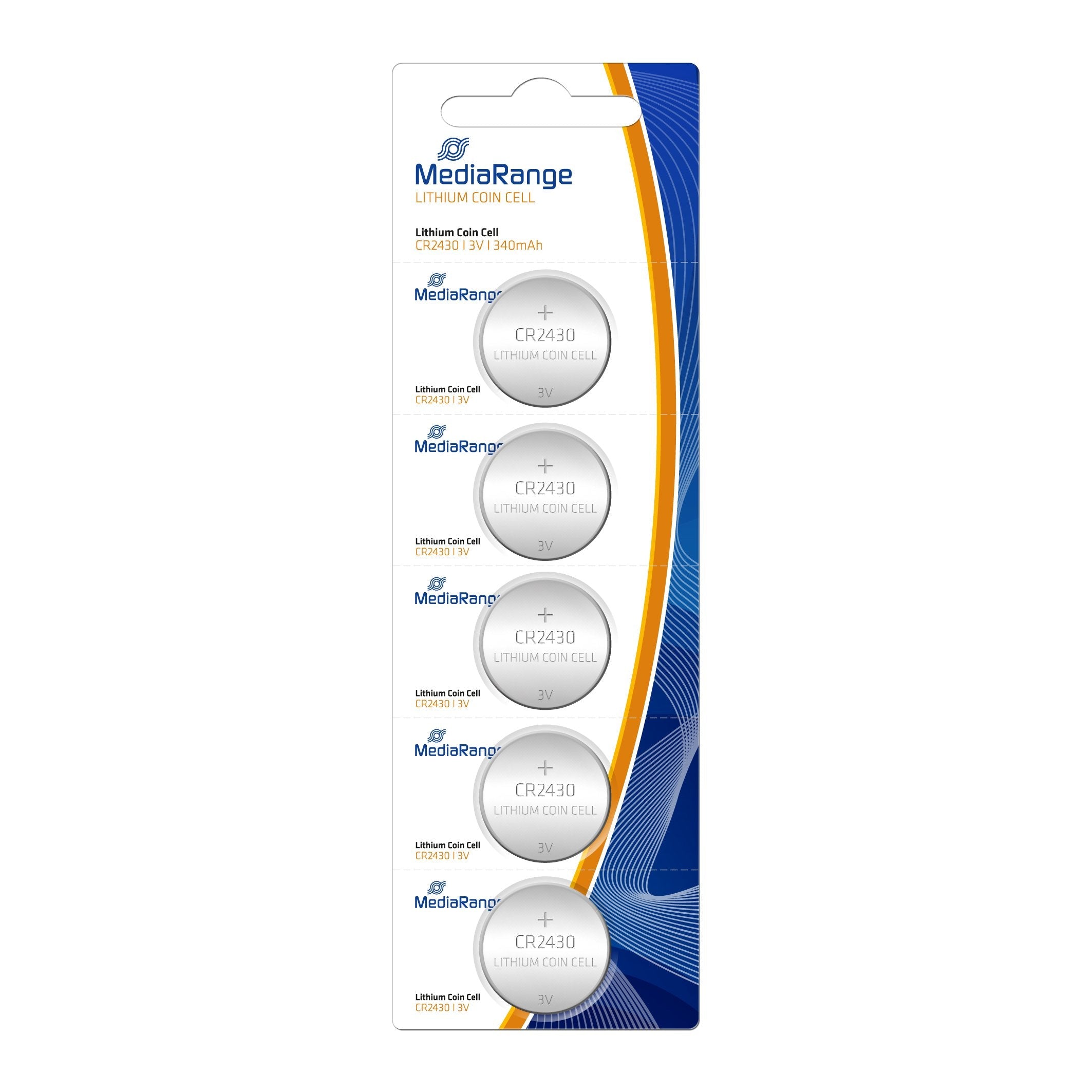 Pila Mediarange Cr2430 Boton 3v Litio 5 Uds