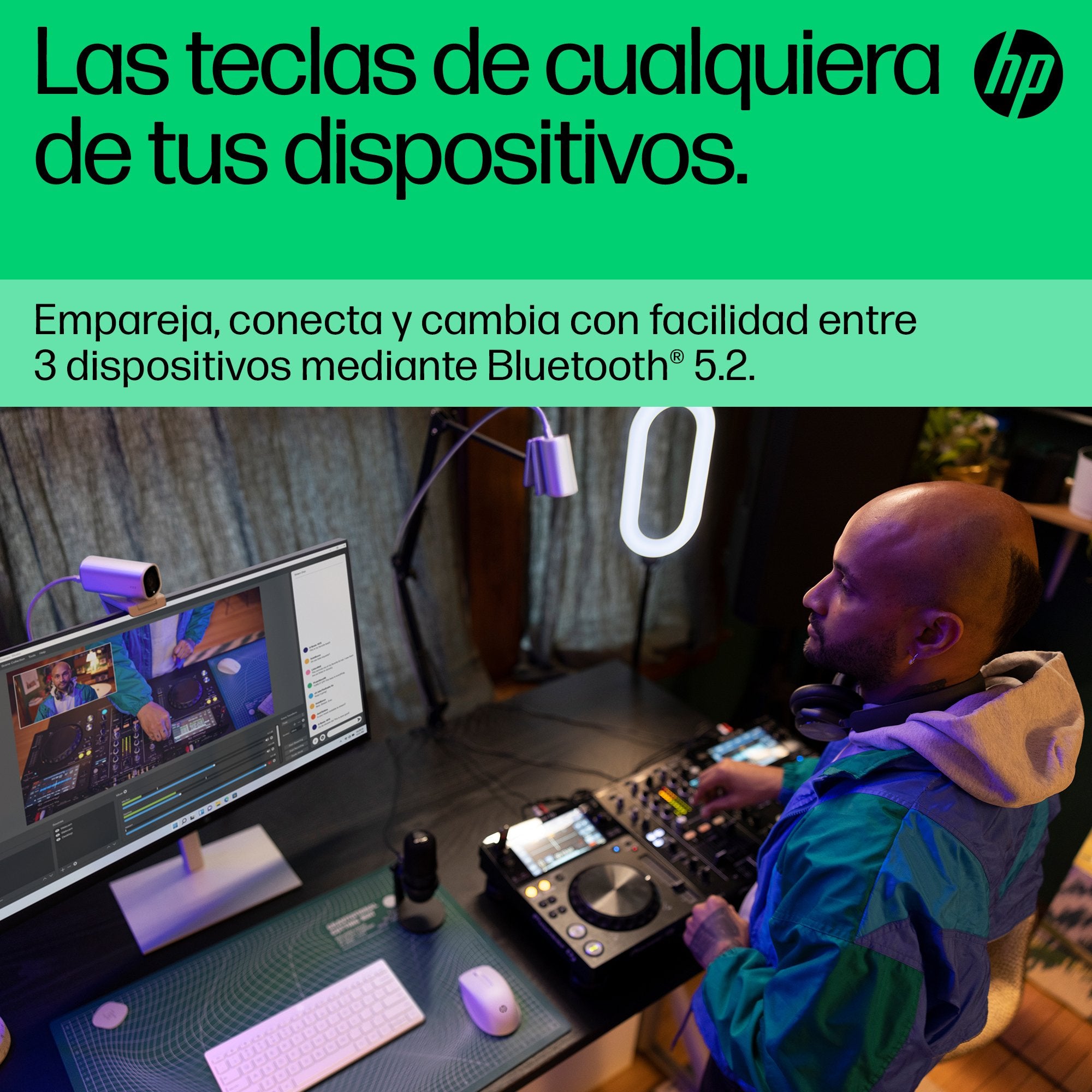 EAN 0196548516650 - HP 350 WHT Compact Multi-Device Keyboard teclado Hogar Blanco imagen 9