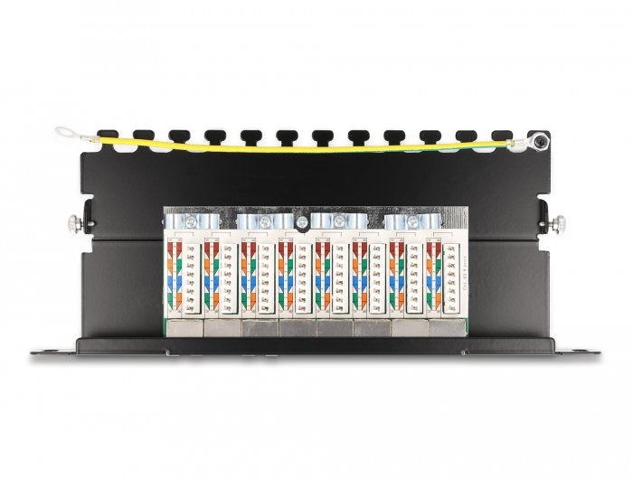 Delock 66870 Panel De Parcheo 0.5u, Patch Panel Negro, Negro, Metal, 0.5u, 254 Mm, 100 Mm, 22 Mm