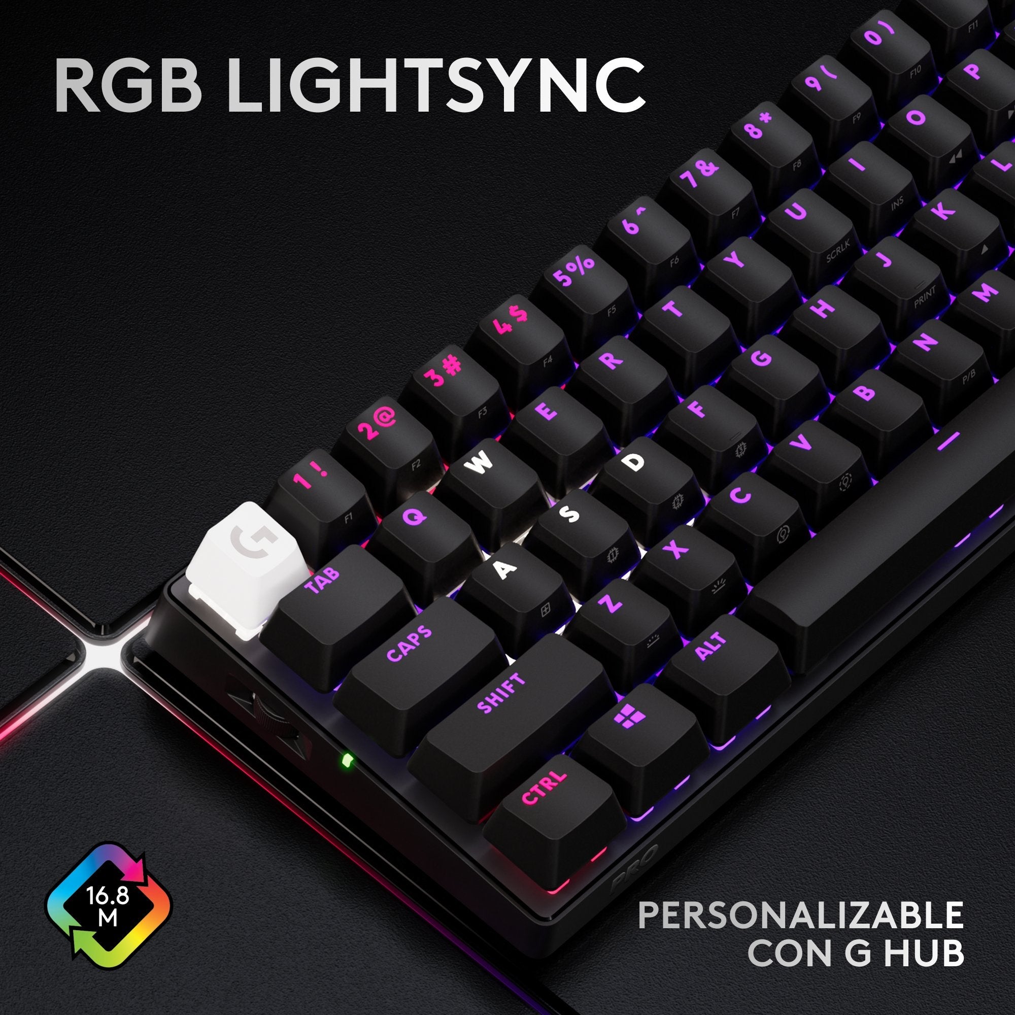 Teclado Ingles Logitech 920-011911 / G Pro X 60 Us Negro