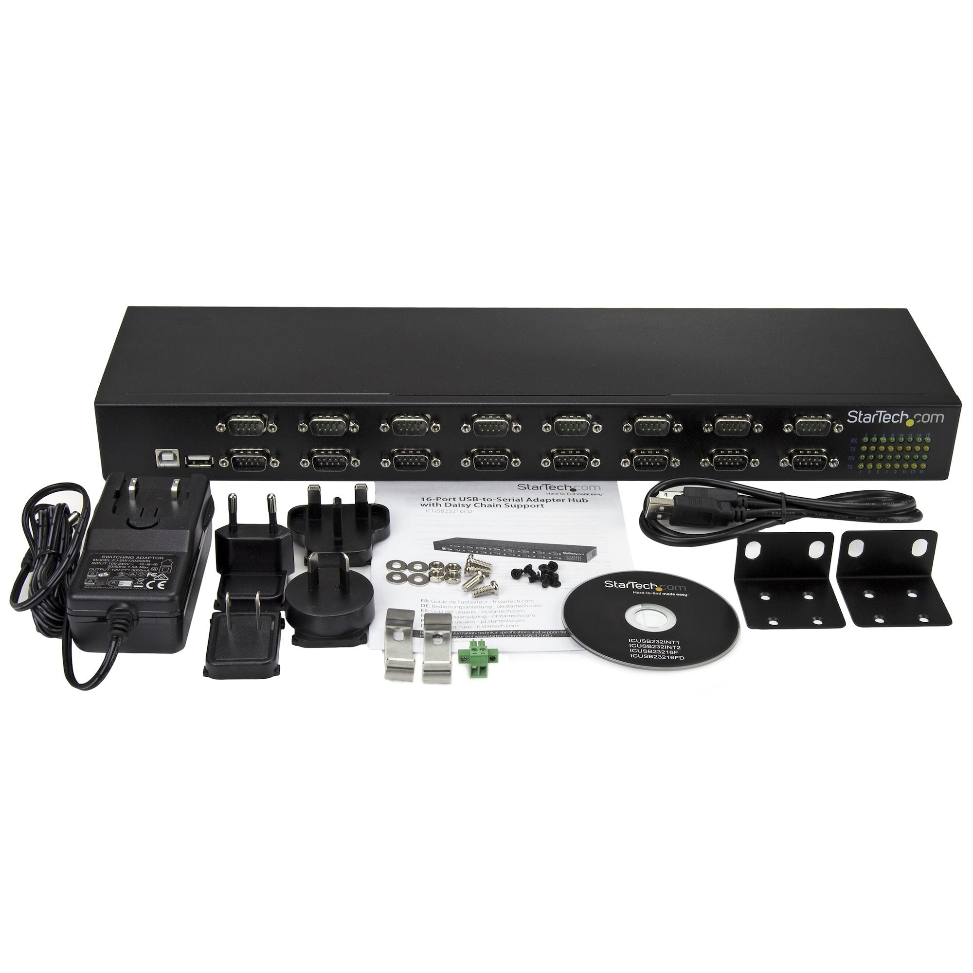 Adaptador Usb A Concentrador   Ext  De 16 Puertos Serie